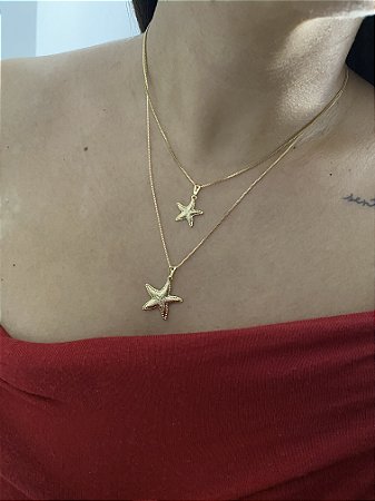 COLAR DUPLO ESTRELAS DO MAR