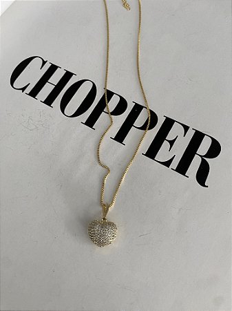 COLAR CORAÇÃO COM ZIRCÔNIAS