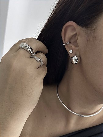 PIERCING FAKE ESEFERAS- PRATEADO