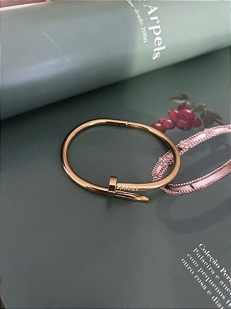 BRACELETE PREGO EM AÇO INOX- DOURADO