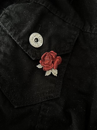 BROCHE FLOR COM STRASS