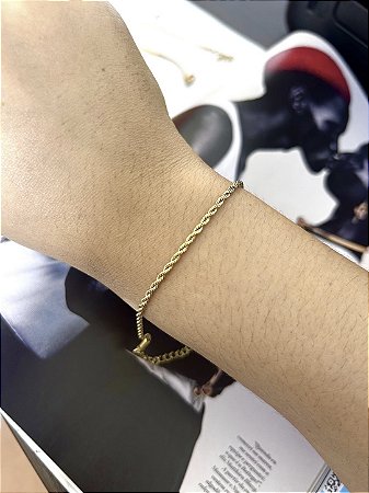 PULSEIRA CORDÃO BAIANO EM AÇO INOX