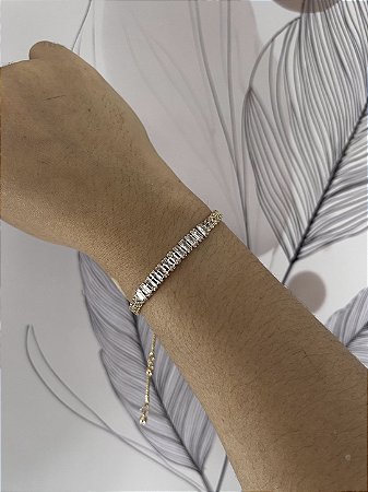 PULSEIRA BAGUETE REGULAVEL- DOURADA