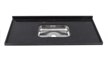 Pia de Granito Bella Com Cuba  Preto São Gabriel VENTURINI