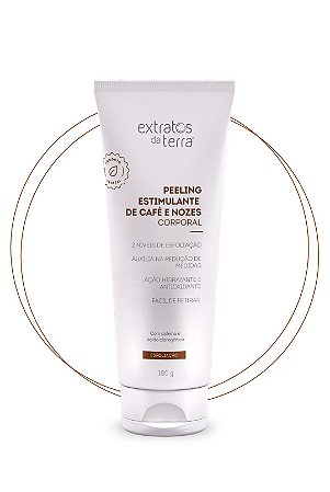 Peeling estimulante de cafe e nozes