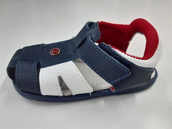 SANDÁLIA POOH OL MASC ORTOPASSO MARINHO/BRANCO/VERMELHO - Galera Kids