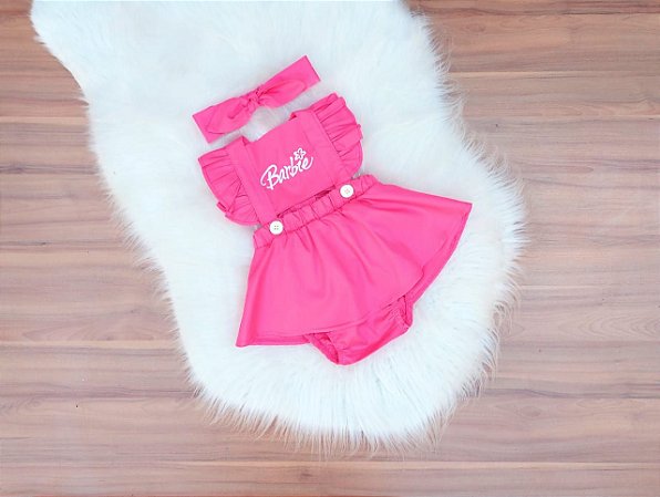 Romper Body Bebe Menina Barbie