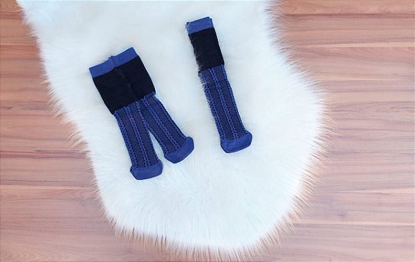 Meia Calça Azul  com  Detalhes