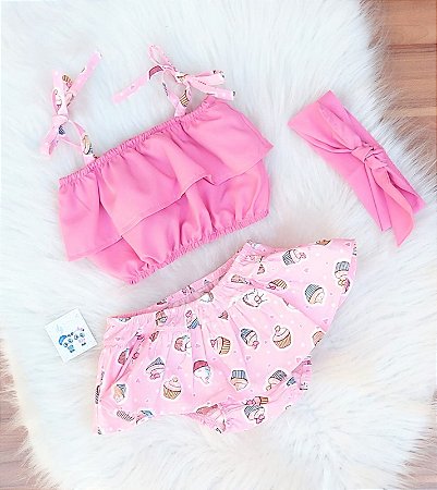 conjunto Cupcake 3 Pecas