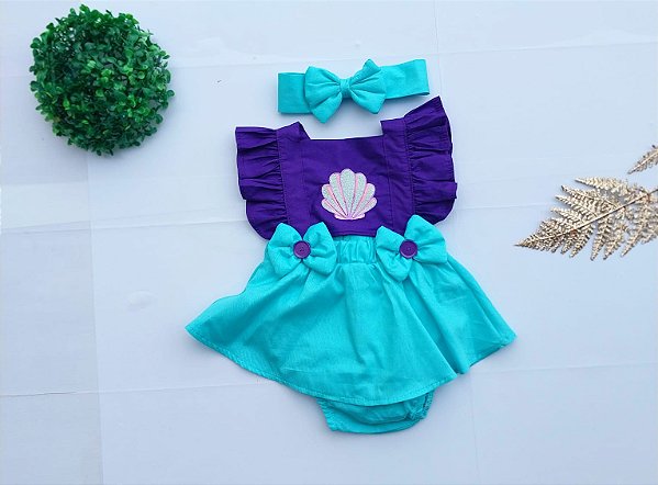Romper  Sereia Ariel C  Tiara