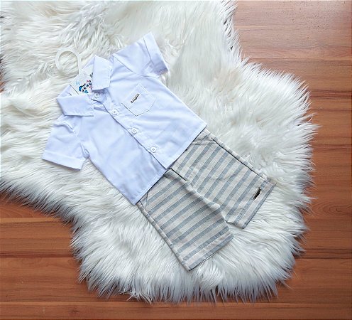 Conjunto Bebe Menino Luxo Batizado Ano Novo