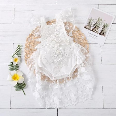 Romper Branco Rendado Com Detalhes