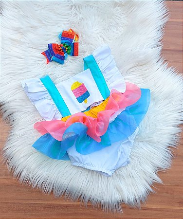 Romper Pop It Com Tiara