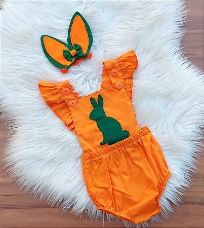 Romper Pascoa Com Tiara