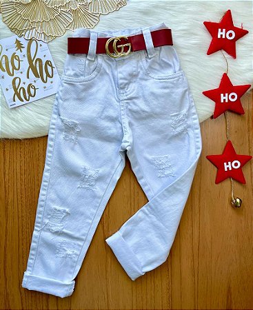 Calça Jeans Com Cinto