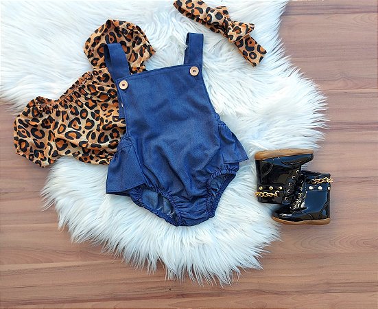 Conjunto Animal Print 3 Pecas( nao acompanha bota)