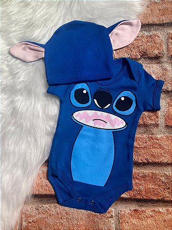 Body Bebê Lillo & Stitch Com Touquinha