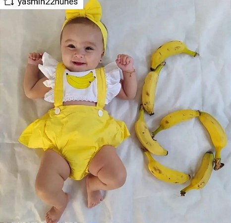 Romper Banana Frutinhas (nao acompanha meia)