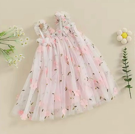 Vestido Floral Jardim Encantado Batizado