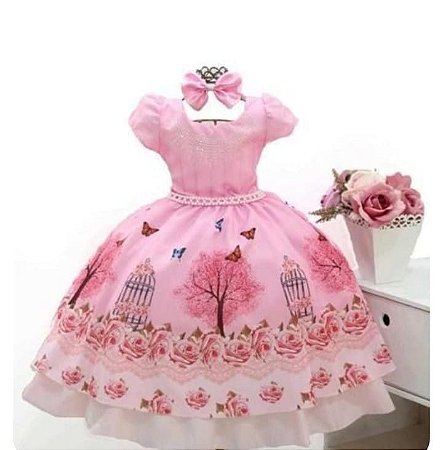 Vestido Jardim Encantado Borboletas