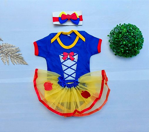 Body Branca de Neve 3 Pças