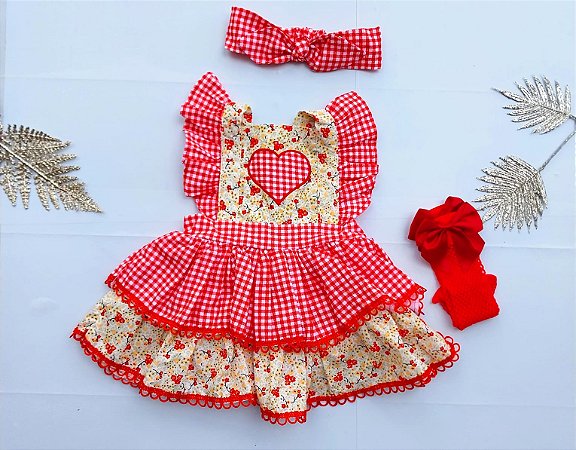 Romper Junino Arraial ( nao acompanha meia)
