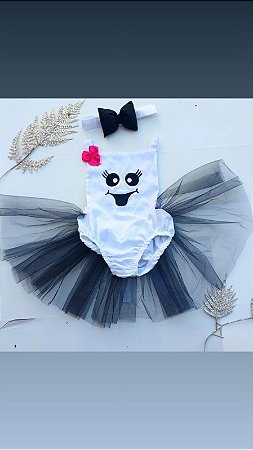 Romper bebe menina fantasminha halloween temático