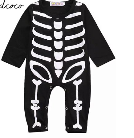 Fantasia Capa Manto Esqueleto Halloween Infantil/Juvenil