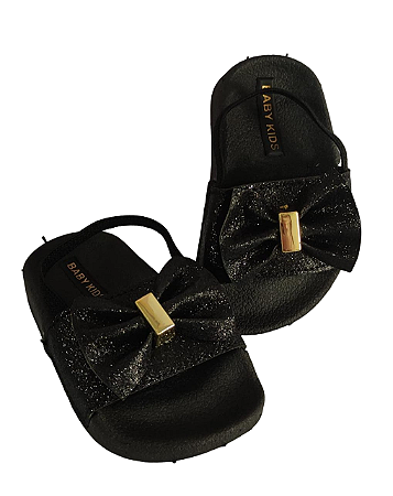 Sandalia Bebe Com Elastico Preta