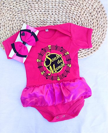 body Sonho da mamae com laço