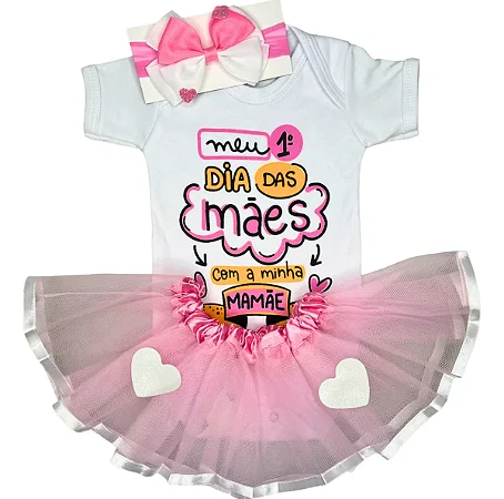 Body Dia Das Maes 3 peças