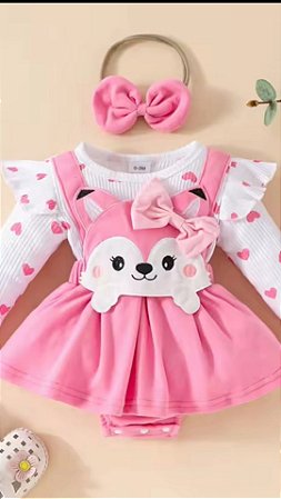 Conjunto Raposinha Com  Tiara