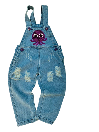 Jardineira Bolofofos Jeans