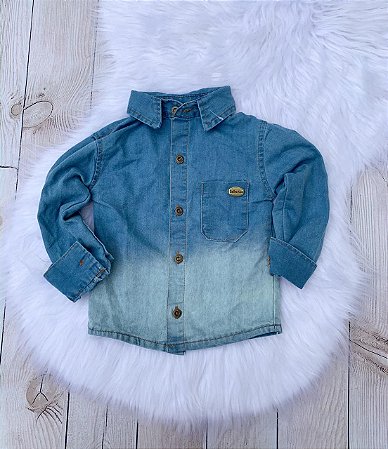 Camisao Longo Jeans Claro