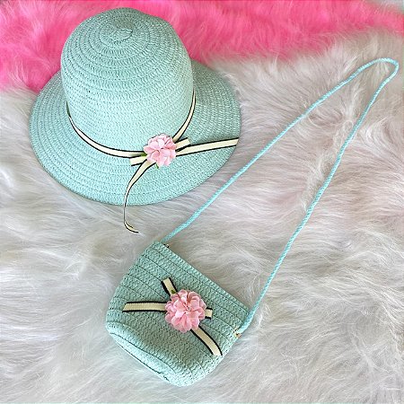 Kit Chapeu e Bolsinha de Praia