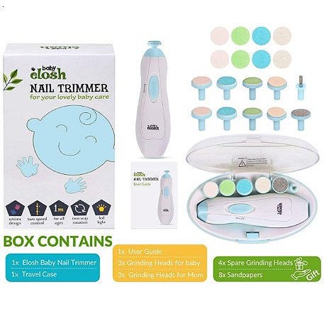 Lixa elétrica Baby Nail Trimmer File Electric