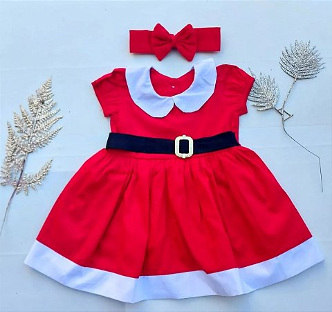Vestido Natal Com Tiara