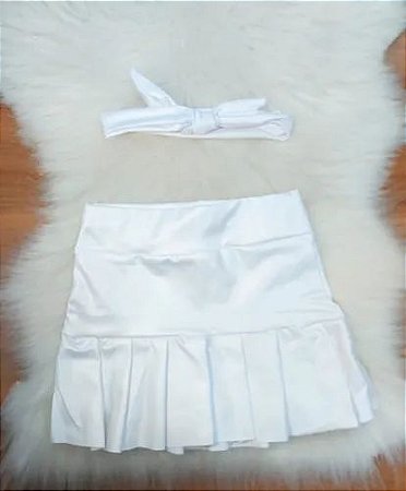 Saia Infantil Babados C/ Tiara Bebe