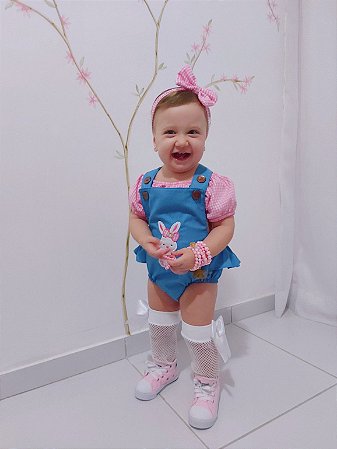 Conjunto Coelhinha Bordada