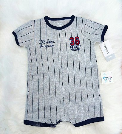 Romper Bebe Menino Carters Macaquinho Curto Original Pront Dg Baby Kids Artigos E Roupas Infantis