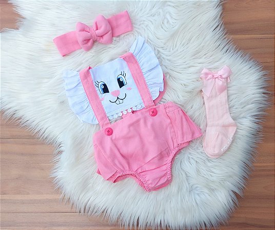 Romper Pascoa Com Tiara(nao acompanha meia)