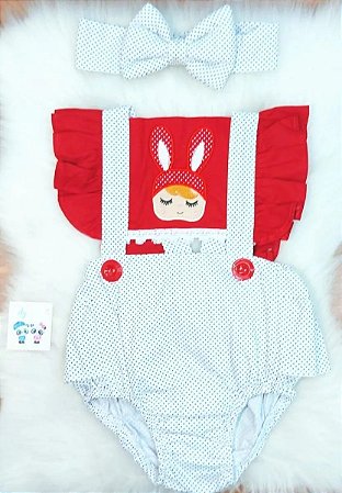 Jardin Romper Bebe Boneca Metoo Vermelha