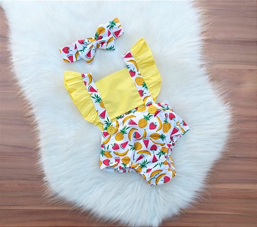 Lindo romper Bordado Bunda Rica Acompanha Tiara