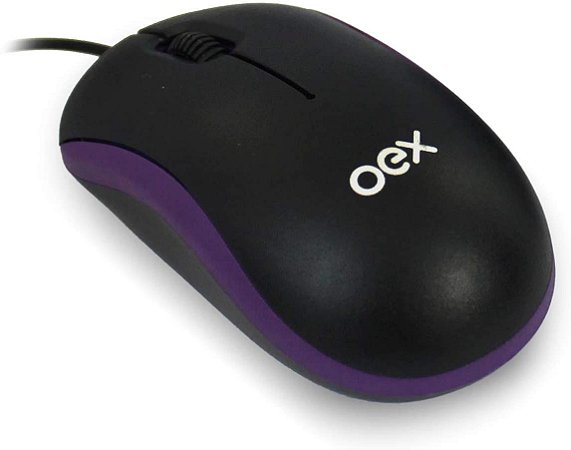 Mouse Óptico Standard Mini MS103 Preto e Roxo - Oex