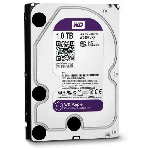 HD Interno WD Purple 1TB SATA III 6GB/s 5400 RPM WD10PURZ - Western Digital