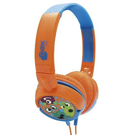 Headphone Infantil Boo 40mm HP301 Laranja e Azul - Oex
