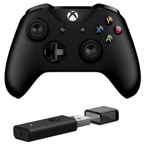 Controle Xbox One + Adaptador Wireless para PC - Microsoft