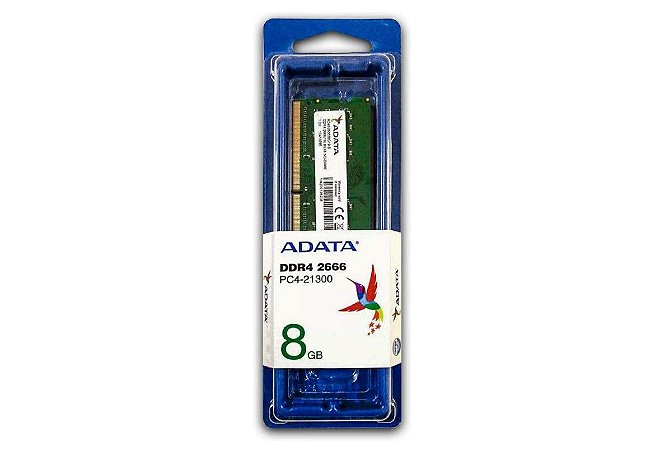 Memória para Notebook Adata Premier 8GB 2666MHz DDR4 AD4S266638G19-S - Adata