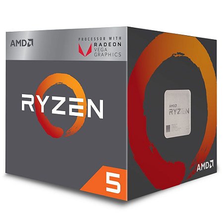 Processador AMD Ryzen 5 2400G 3.6GHZ AM4 6MB Cache 46-65W YD2400C5FBBOX - AMD