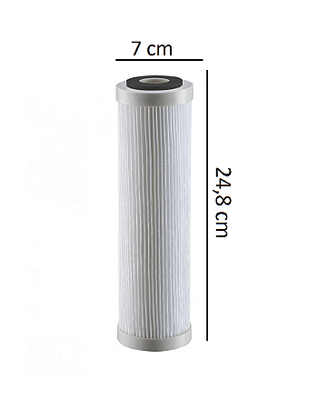 Refil Plissado Lavável Polyflex carcaças 9.3/4" - 25 Micras